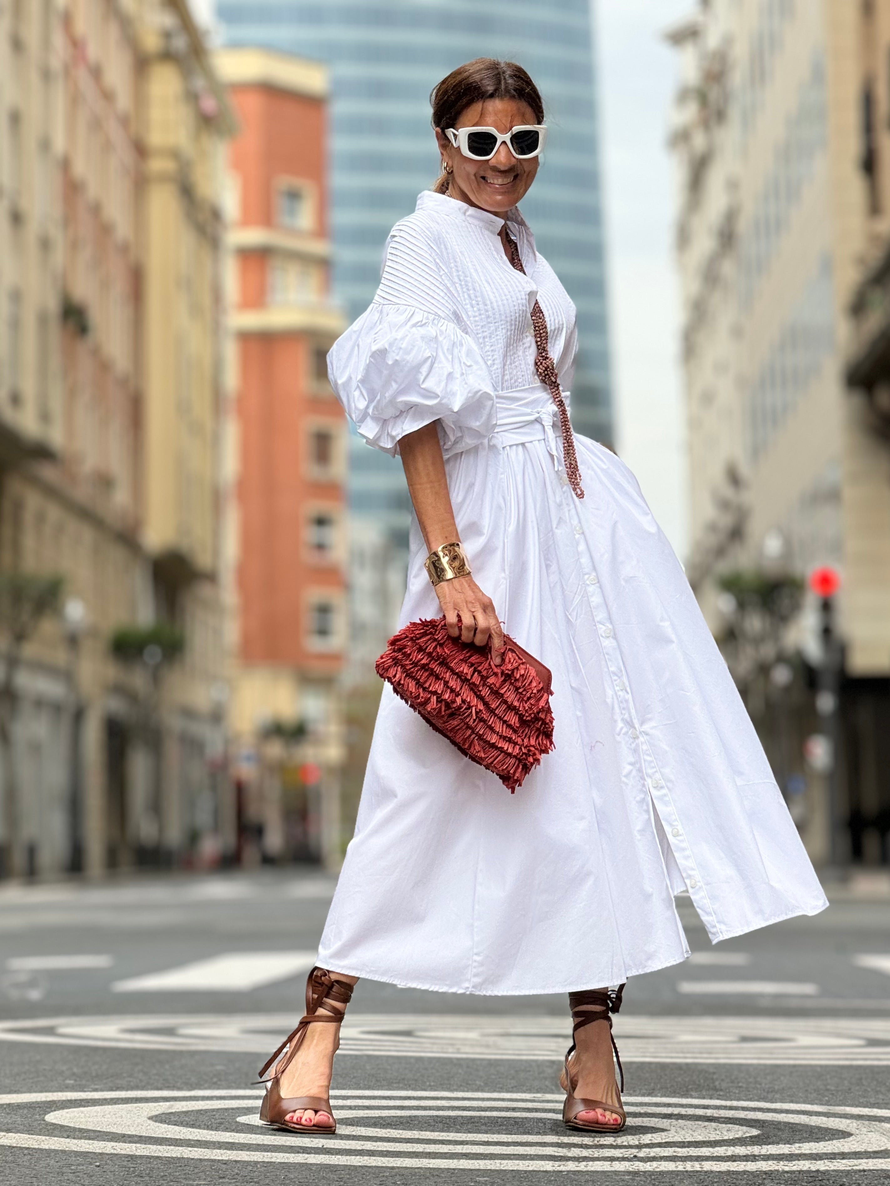 Vestido Celia — Elegancia Atemporal en Algodón Egipcio