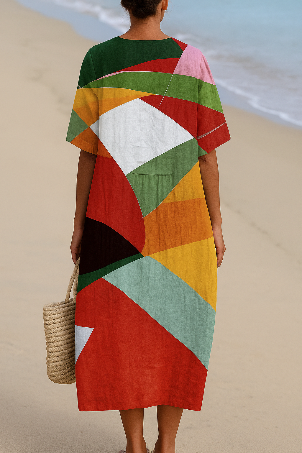 Celia - Vestido Colorido en Patchwork