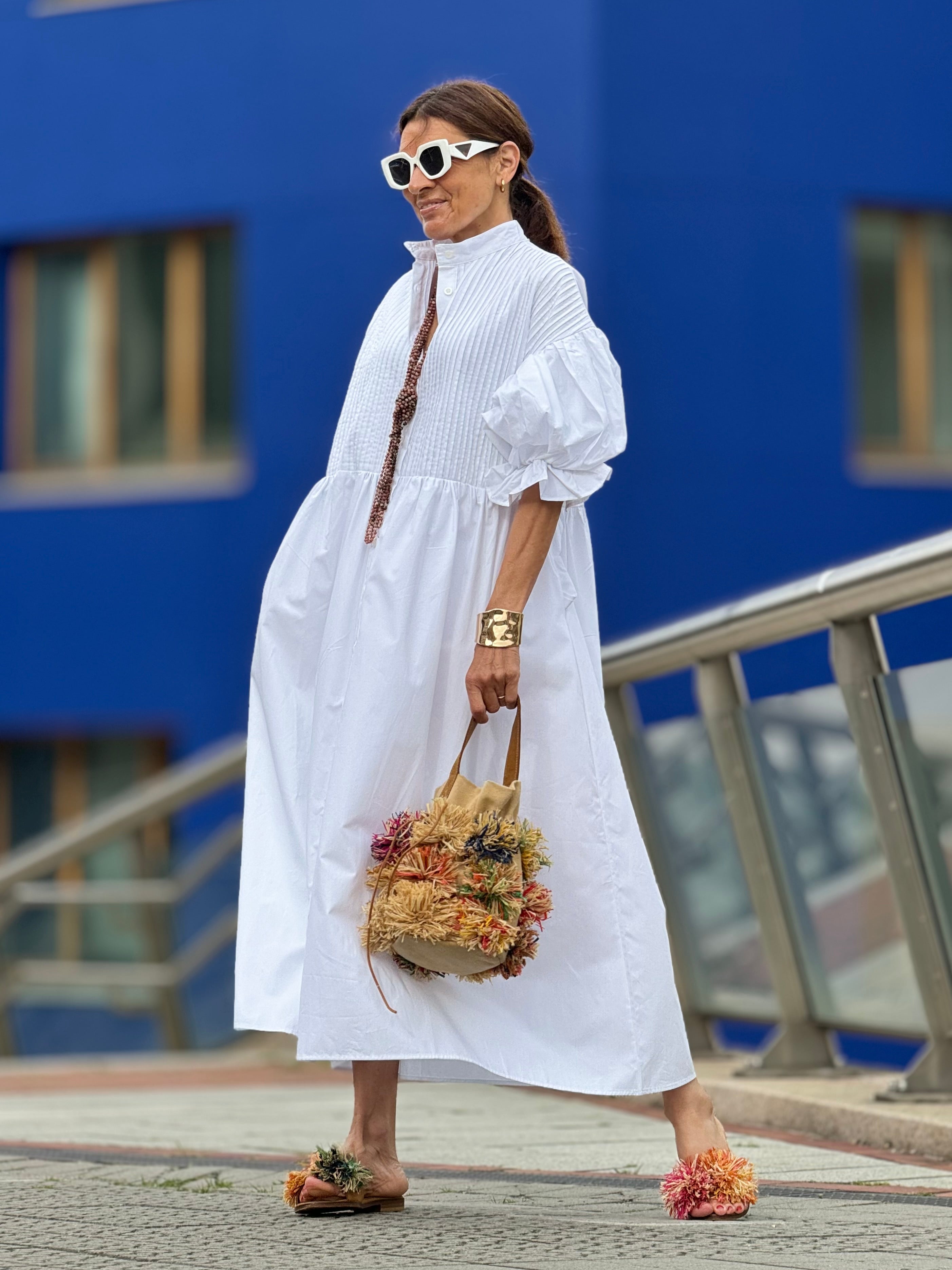 Vestido Celia — Elegancia Atemporal en Algodón Egipcio