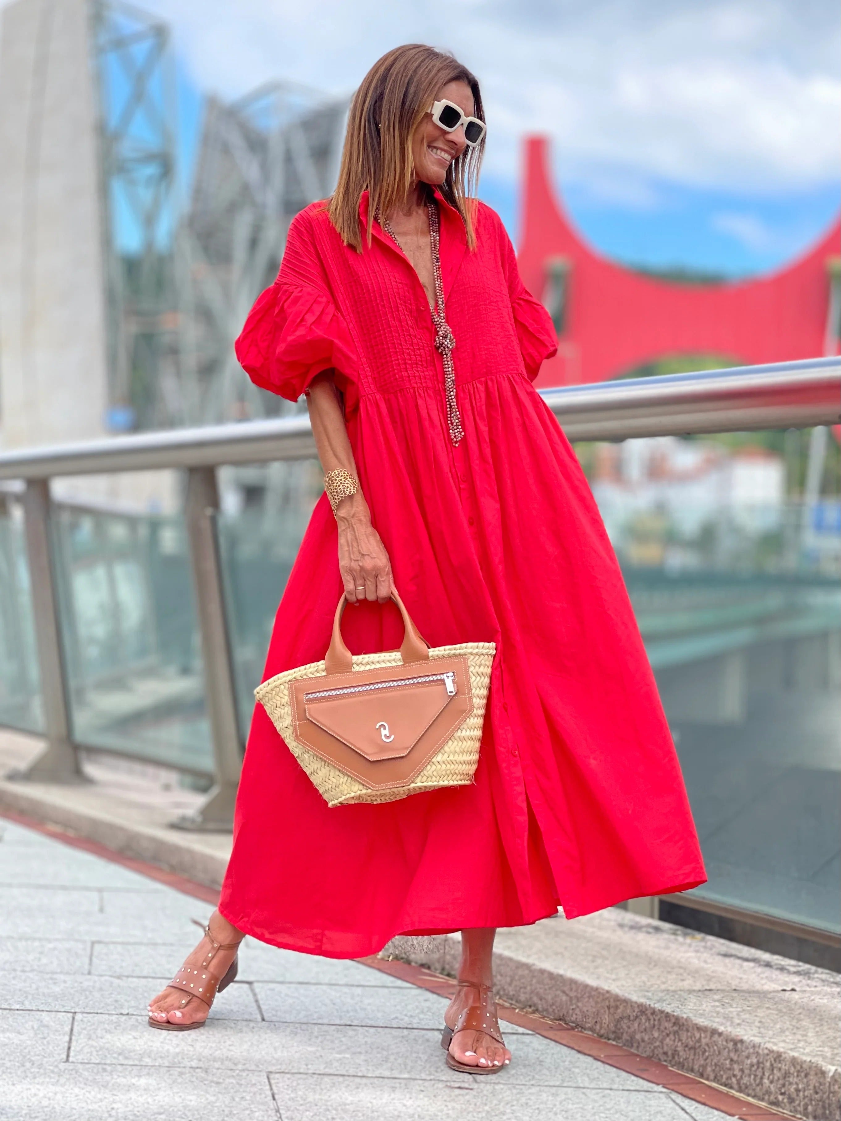 Vestido Celia — Elegancia Atemporal en Algodón Egipcio