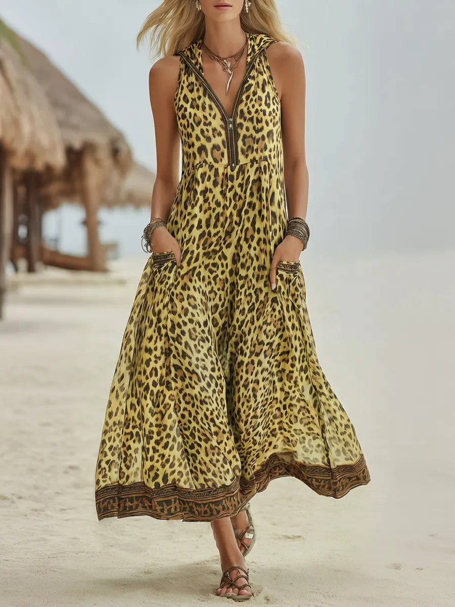 Lucía | Vestido Maxi Boho con Estampado Floral y Falda Amplia