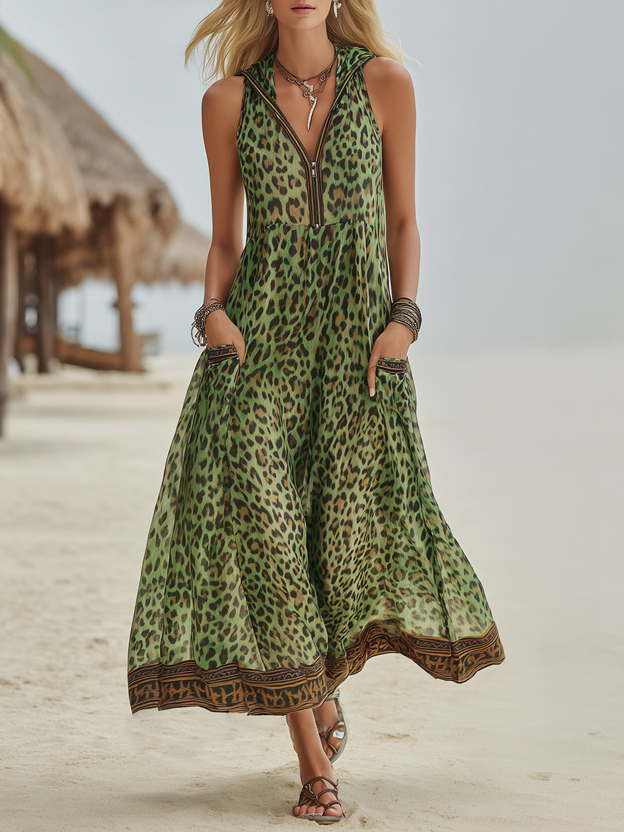 Lucía | Vestido Maxi Boho con Estampado Floral y Falda Amplia