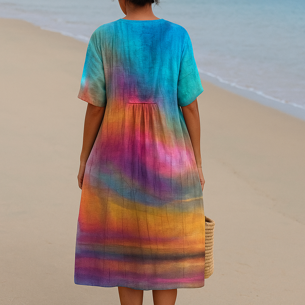 Eva - Vestido Tie-Dye al Atardecer