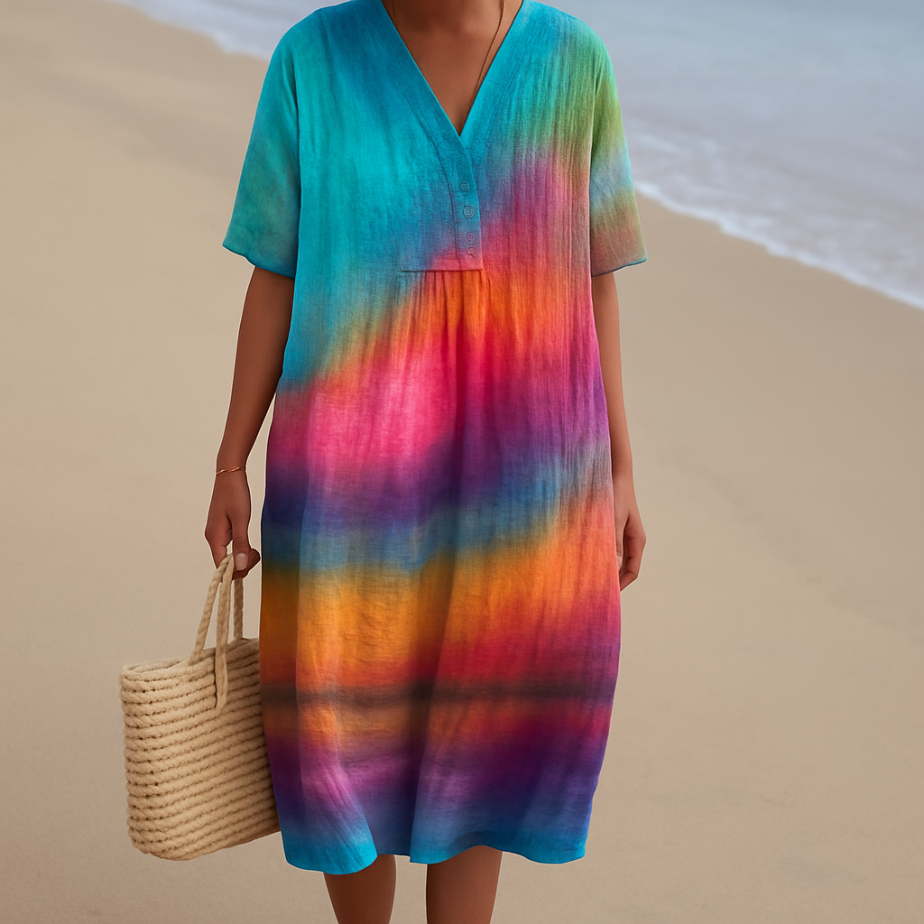 Eva - Vestido Tie-Dye al Atardecer