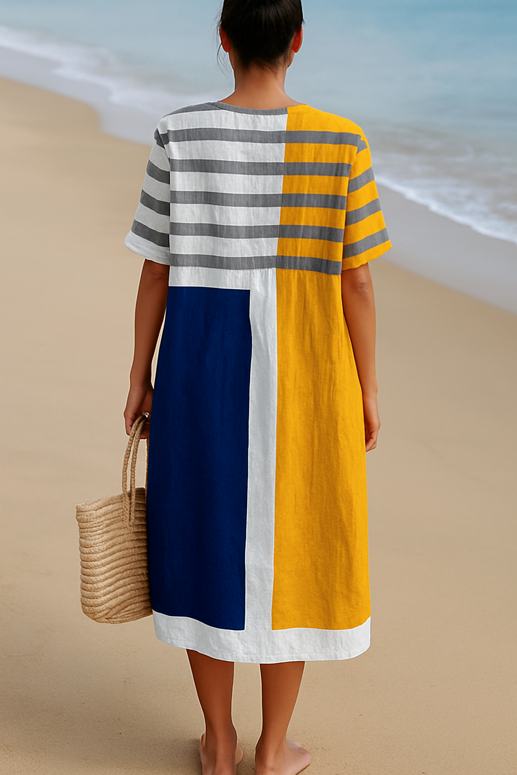 Andrea - Vestido con Bloques de Color