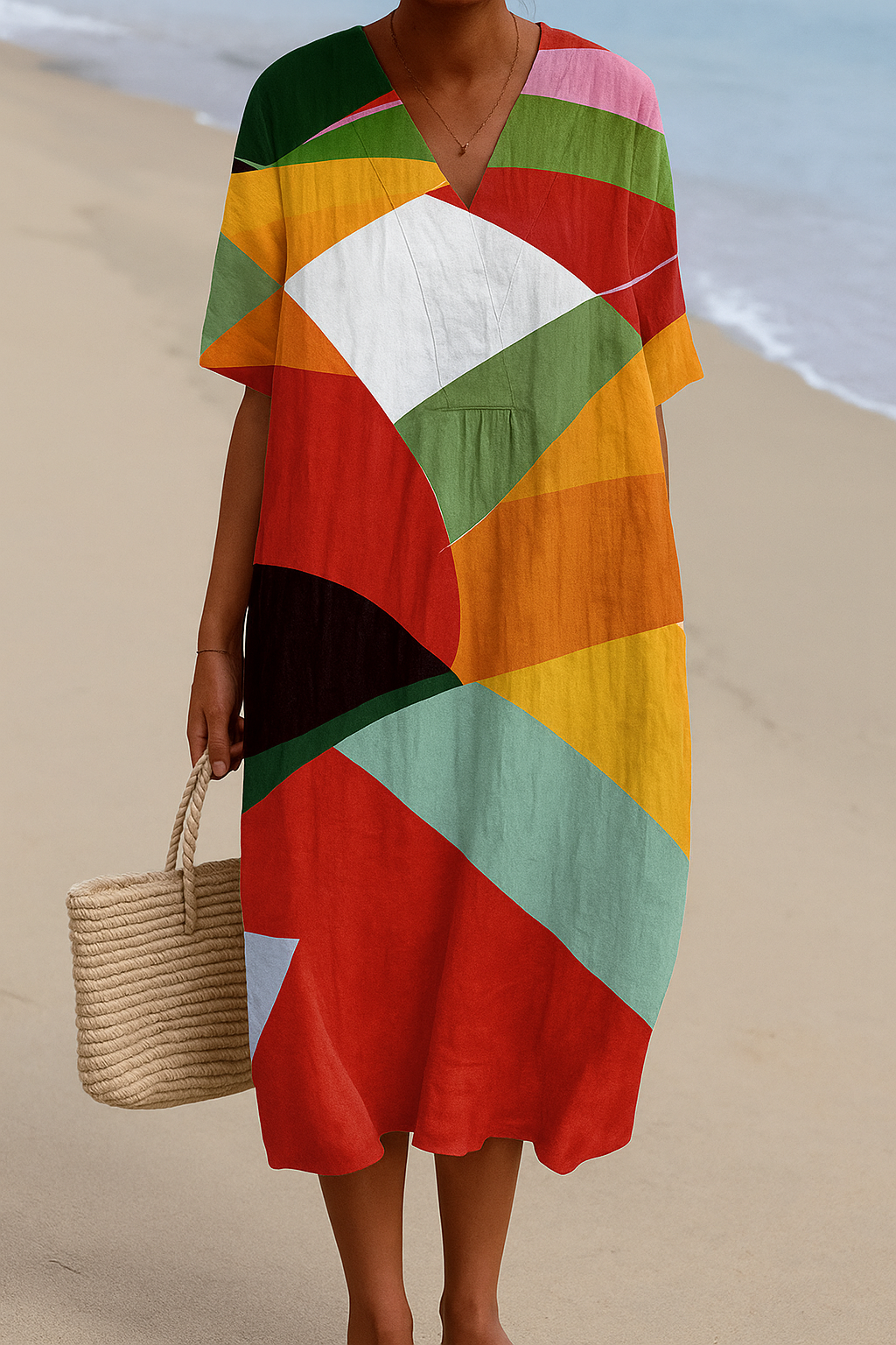 Celia - Vestido Colorido en Patchwork