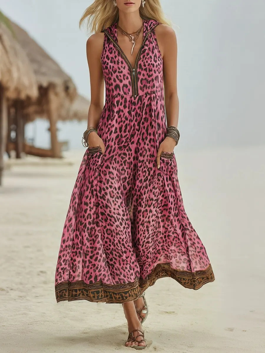 Lucía | Vestido Maxi Boho con Estampado Floral y Falda Amplia