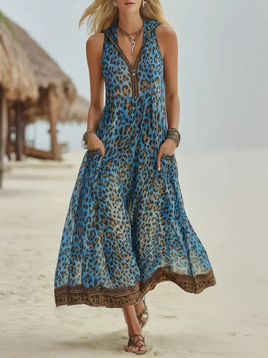 Lucía | Vestido Maxi Boho con Estampado Floral y Falda Amplia