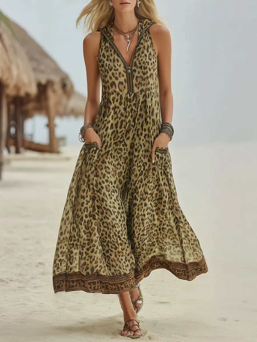 Lucía | Vestido Maxi Boho con Estampado Floral y Falda Amplia